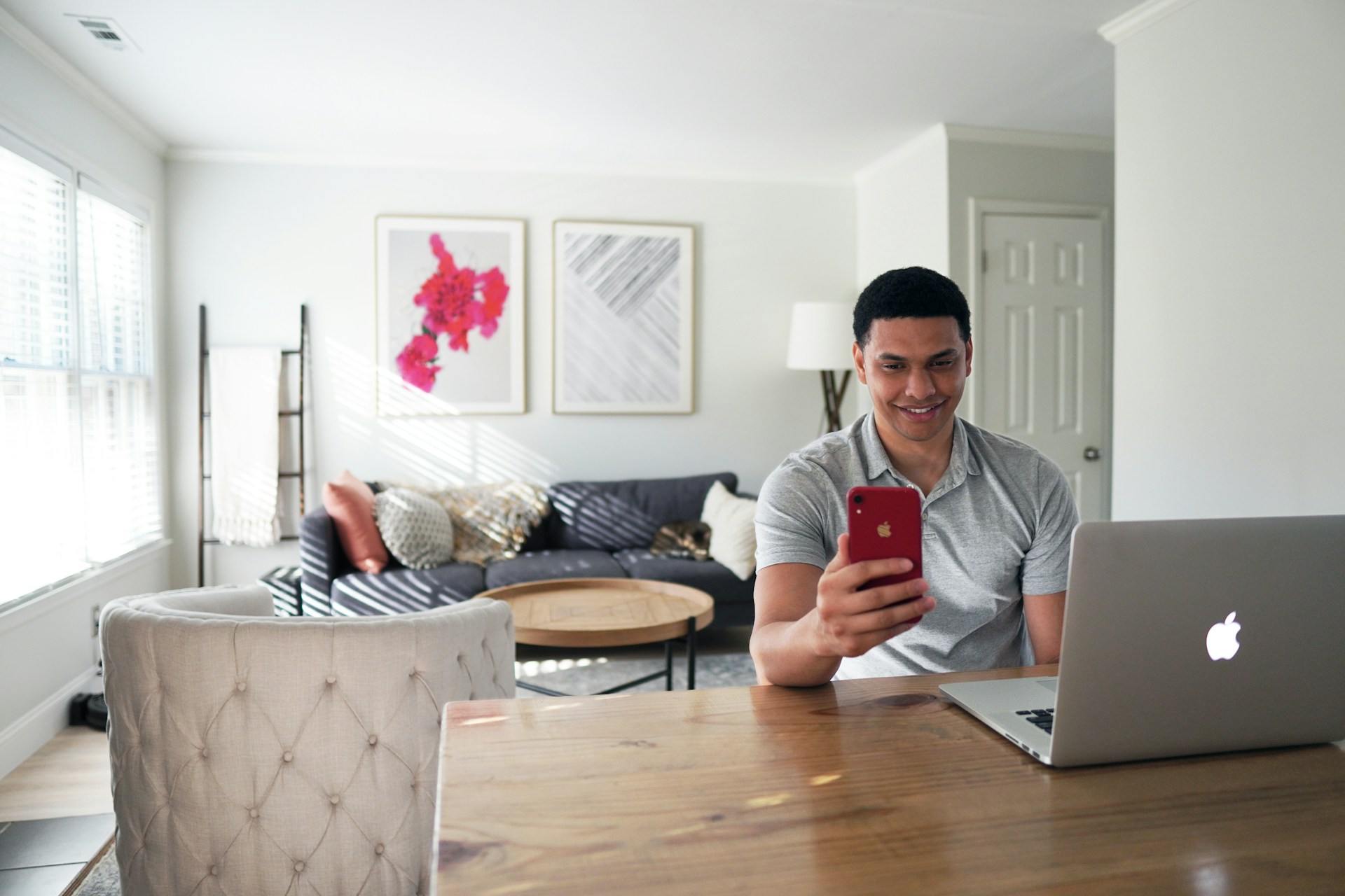 Confident customer with successful mortgage